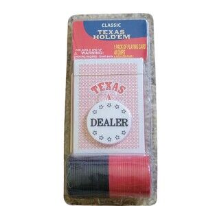 NIB Classic Texas Hold'Em Game Cards And Chips